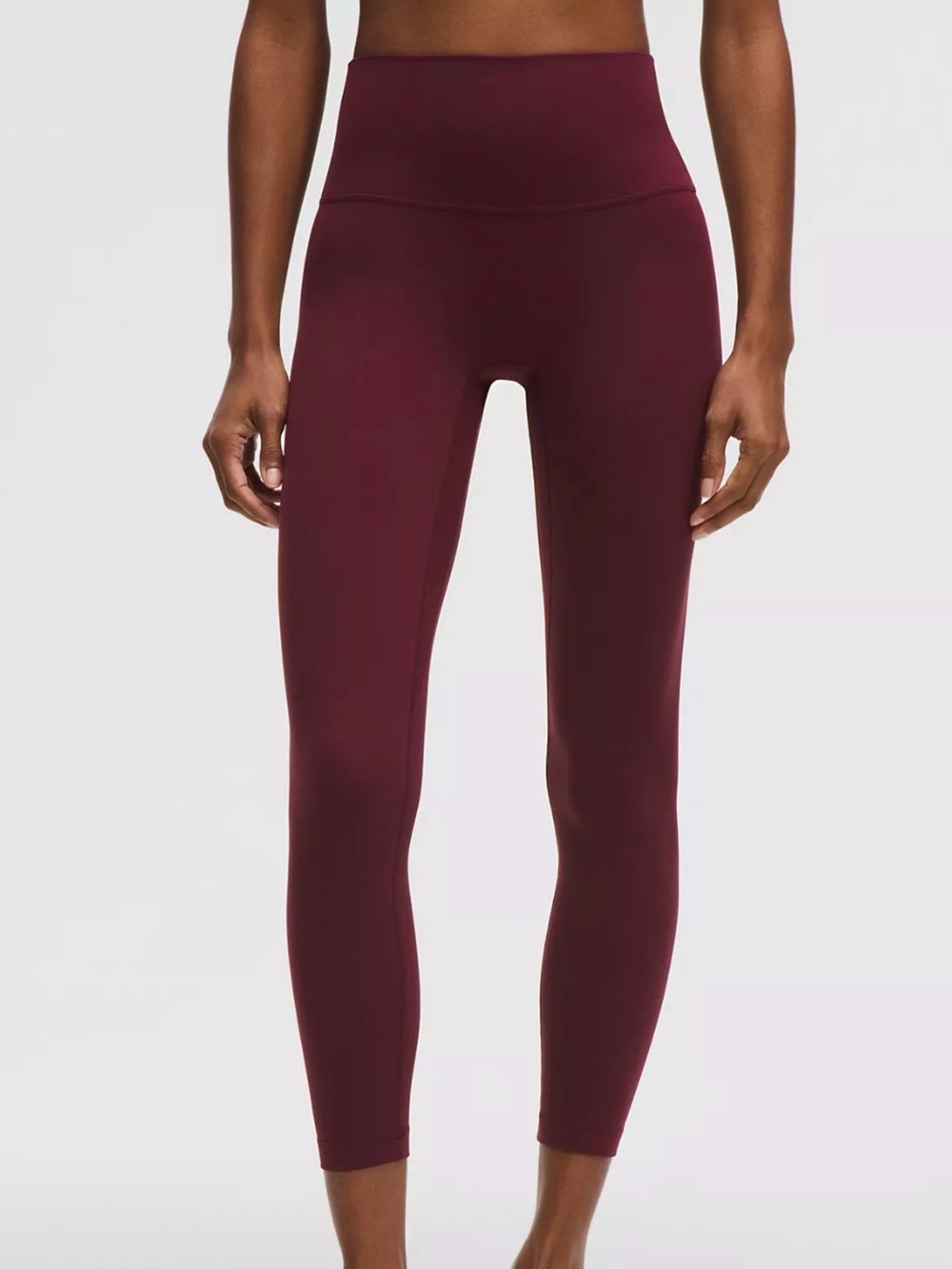 Lululemon Woman’s Burgundy Super Soft High-Rise Yoga/Running Leggings Sz 6 - Picture 3 of 6